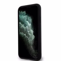 DKNY Liquid Silicone Valge Printed Logo MagSafe Ümbris jaoks iPhone 11/Xr - Must