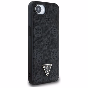 GUESS ümbris jaoks IPHONE 16e (SE 4 2025) compatible with MagSafe GUHMPSE4PGBTMK (Grained PU Hot Stamp Peony Triangle Logo) must
