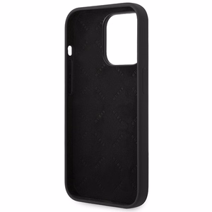 Guess GUHCP14XSLSMK iPhone 14 Pro Max 6.7" must/must hard ümbris Silicone Vintage kuldne Logo