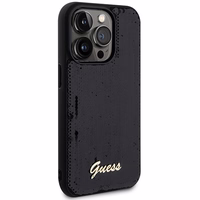 Guess Sequin Script Metal ümbris jaoks iPhone 13 Pro Max - must