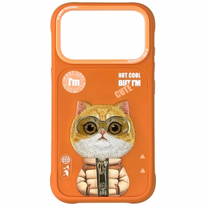 Чехол Nimmy Cool&Cute 2.0 Cat для iPhone 17 Pro - оранжевый