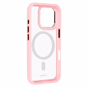 Liavec Hybrid Magsafe Clear Ümbris jaoks Iphone 16 Pro Max light roosa
