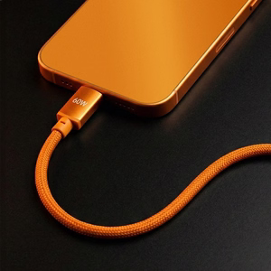 Forever Saffron kaabel USB-C - USB-C 1,0 m 60W oranž