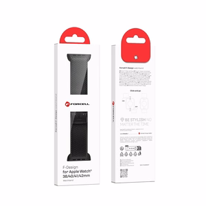 Strap to Apple Watch Forcell F-Design FA11 steel clasp 38 / 40 / 41 mm must
