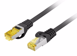 Lanberg PCF6A-10CU networking cable Black 1 m Cat6a S/FTP (S-STP) Round