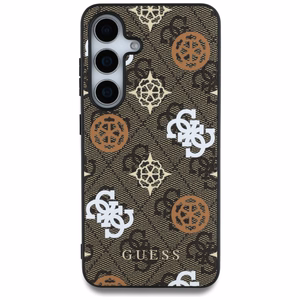 Guess 4G Printed Colored Peony Pattern MagSafe ümbris jaoks Samsung Galaxy S25 brown