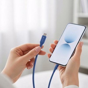 Kaabel USB C USB C Forcell F-Energy QC4.0 PD 3A 60W Silikoon 1 m C344 tumesinine