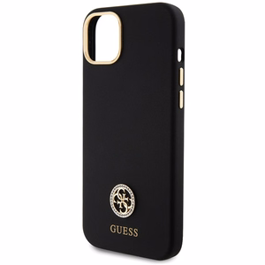 Guess Silicone Logo Strass 4G Ümbris jaoks iPhone 15 Plus / 14 Plus 6.7" - must