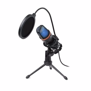 Condenser Mikrofon Kunst koos membrane, standing, illuminated statiiv AC-02 must