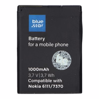 Aku jaoks Nokia 6111 / 7370 / N76 / 2630 / 2760 / N75 / 2600 Classic 1000 mAh Sinine Star Premium