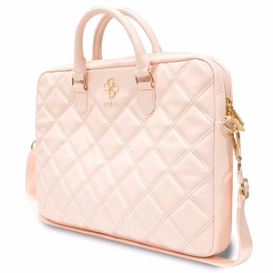 Guess Quilted 4G kott jaoks a 16" laptop - roosa