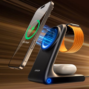 Joyroom JR-W15 Wireless Laadija 3 in 1 Charging Station koos MagSafe - must