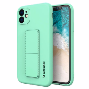 Wozinsky Kickstand Case iPhone 12 Pro silikoonist ümbris koos alusega Mint