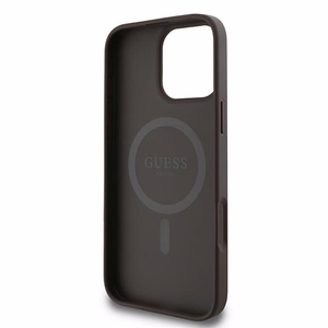 Чехол Guess 4G Ring Classic Logo MagSafe для iPhone 16 Pro - коричневый