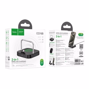 Desktop laadija Hoco 2in1 USB C PD QC 3A 30W + juhtmevaba charging 5W CQ16B must