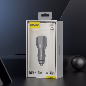 Dudao R4Ultra 120W Power Delivery kiirlaadija LED autolaadija USB-A USB-C - hall