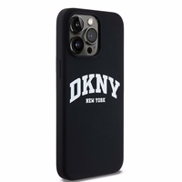 DKNY Liquid Silicone Valge Printed Logo MagSafe iPhone 14 Pro Max Ümbris - Must