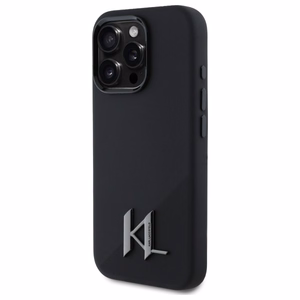 Karl Lagerfeld Silicone Shadow Metal Initial MagSafe iPhone 16 Pro Ümbris - must