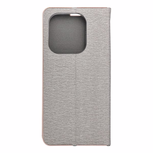 LUNA Book kuldne jaoks XIAOMI Redmi Note 14 4G (GLOBAL - 164,84mm x 78,15mm x 8,16mm) hõbedane