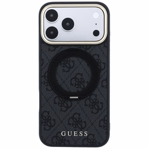 Guess Ring Stand 360 4G Classic Logo MagSafe ümbris mudelitele iPhone 17 Pro Max / 18 Pro Max, must