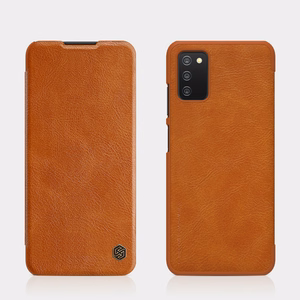 Nillkin Qin nahast ümbris Samsung Galaxy A03s musta värvi jaoks