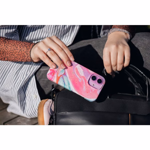 Ümbris jaoks iPhone 16 PLUS Forcell F-Protect Mirage compatible with Magsafe Military Drop-Test roosa marble