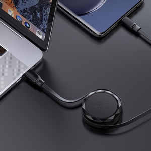 Acefast C13-03 выдвижной кабель USB-C - USB-C 60W - чёрный