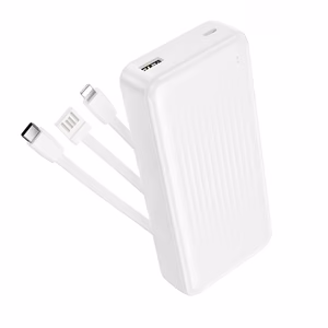Borofone BJ79A Clever Power Bank 20000mAh USB with Type-C and Lightning cables white