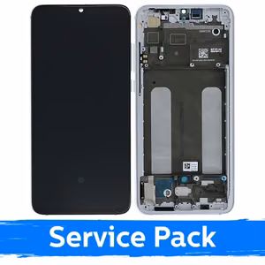 LCD Ekraan Ühildub Xiaomi Mi 9 Lite Koos Frame / Pearl Valge / (Service Pack)