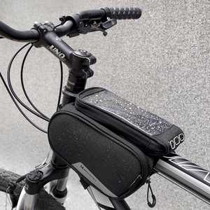 Wozinsky frame bike bag + detachable phone cover up to 6.5 "1.5l black (WBB7BK)