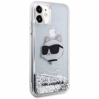 Karl Lagerfeld KLHCN61LNCHCS iPhone 11/ XR hõbedane/hõbedane hardcase Glitter Choupette Head