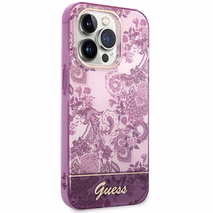 Guess Porcelain Collection ümbris jaoks iPhone 14 Pro Max - fuchsia