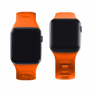3mk silikoonrihm Apple Watchile, 38/40/41/42 mm, oranž, väike suurus