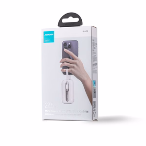 Joyroom mini powerbank 10000mAh värviline seeria 22.5W koos 2 sisseehitatud USB C ja Lightning kaabliga valge (JR-L012)