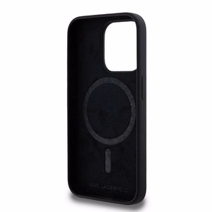 Karl Lagerfeld Silicone Karl&Choupette MagSafe ümbris jaoks iPhone 15 Pro - must