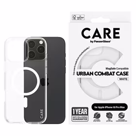 CARE by PanzerGlass Flagship Ümbris iPhone 16 Pro Max 6.9" valge/valge MagSafe 1340