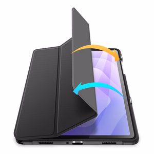 Dux Ducis Toby soomustatud klappkott Samsung Galaxy Tab A11 Plus/A9 Plus jaoks - must