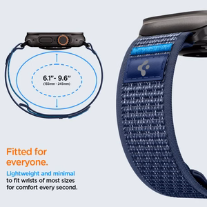 Spigen Athlex Air 2 rihm Apple Watch 8 / 9 / 10 / 11 / SE / Ultra (44 / 45 / 46 / 49 mm) tumesinine