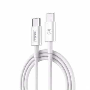 T-PHOX CABLE GLARY LITE SERIES 3W 1M USB-C/USB-C WHITE