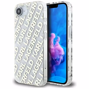 Karl Lagerfeld IML Repeat Logo iPhone 16e Ümbris - Kuldne