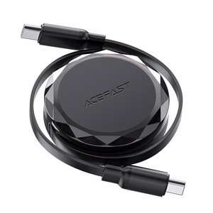 Acefast C13-03 выдвижной кабель USB-C - USB-C 60W - чёрный