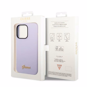 Guess GUHCP14LSLSMU iPhone 14 Pro 6.1" lilla/lilla hard ümbris Silicone Vintage kuldne Logo