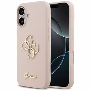 GUESS ümbris jaoks IPHONE 17 GUHCP17SSC4GSMP (Silicone W/ Big 4G Script) roosa