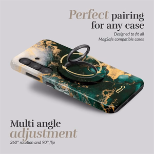 MIO Green Marble Magsafe ümbris rõngashoidjaga