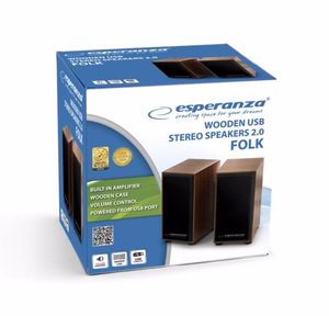 Esperanza FOLK 2.0 kõlarikomplekt, 2.0 kanalit, 6 W, puidust