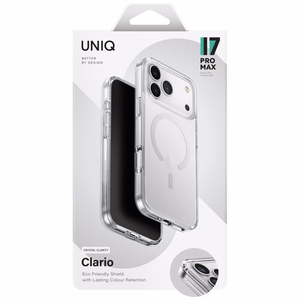 Uniq Clario Magclick Charging Ümbris jaoks iPhone 17 Pro Max - läbipaistev