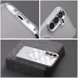 Чехол Samsung A27 Frame Clear Hybrid Mag Cover, совместимый с MagSafe, прозрачный