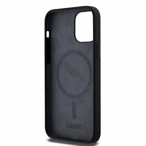 DKNY Liquid Silicone Valge Printed Logo MagSafe Ümbris jaoks iPhone 12/12 Pro - Must
