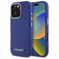 Karl Lagerfeld FW Metal Plate MagSafe iPhone 16 Pro Ümbris - sinine