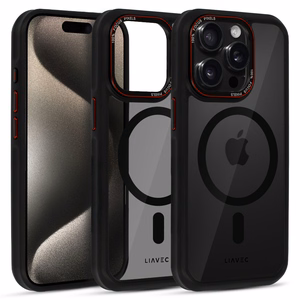 Liavec Hybrid Smoke Magsafe Ümbris jaoks Iphone 15 Pro Max